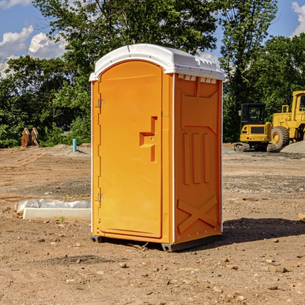 how often are the porta potties cleaned and serviced during a rental period in Adair